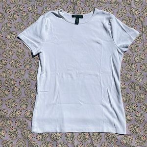 Lauren Ralph Lauren Tee mid weight cotton embroidered logo white Size Large